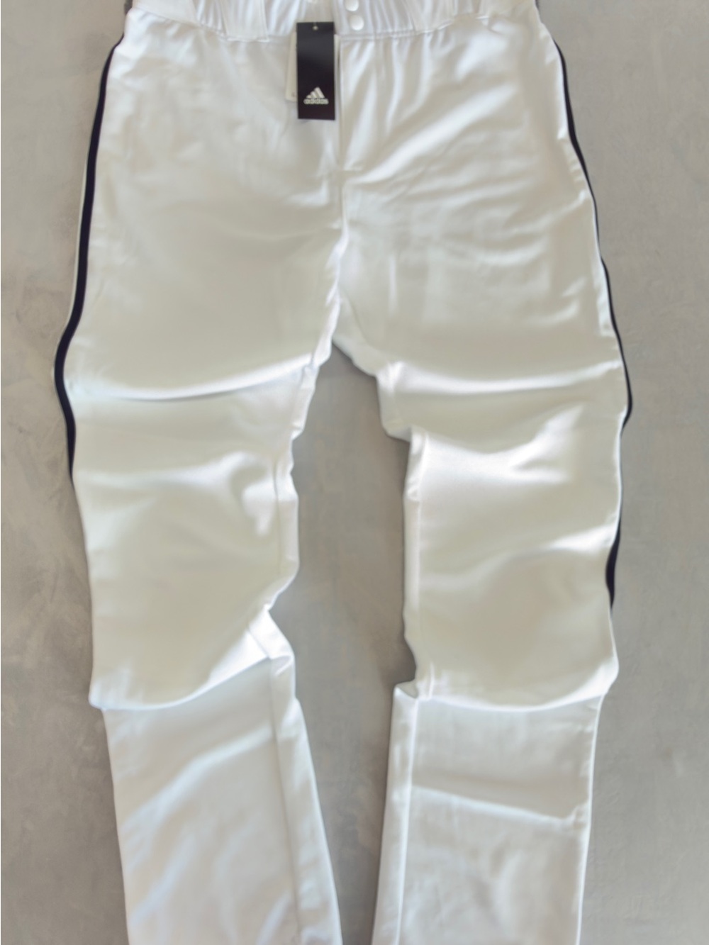 Adidas Men's Icon Pro Piped Baseball Pants - White/Black - Size Large NWT